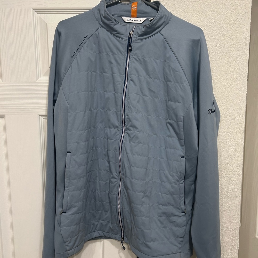 Peter Millar Blue Hyperlight Merge Golf Zip Up